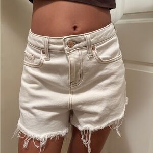 Wild Fable White Jean Shorts Distressed Cut-Off Style